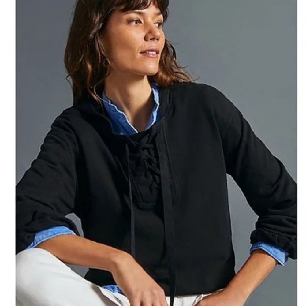 Anthropologie-T.LA
Mara Lace-up Hoodie In Black